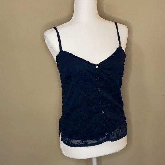Hollister spaghetti Strap Eyelet lace Top - Picture 5 of 11